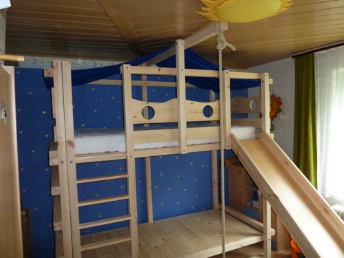 Hochbett kinderbett etagenbett babybett abenteuerbett hochbetten ... Spielbetten