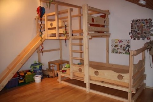 Hochbett kinderbett etagenbett babybett abenteuerbett hochbetten ... Spielbetten